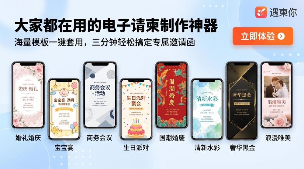 电子邀请函在线制作，永久免费功能全不拉胯